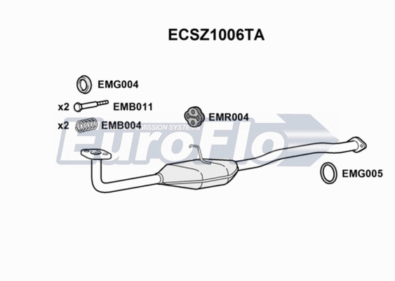 Catalytic Converter (ECSZ1006TA)