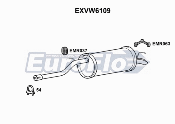 Rear Muffler (EXVW6109)