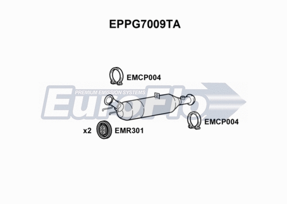 Soot/Particulate Filter, exhaust system (EPPG7009TA)