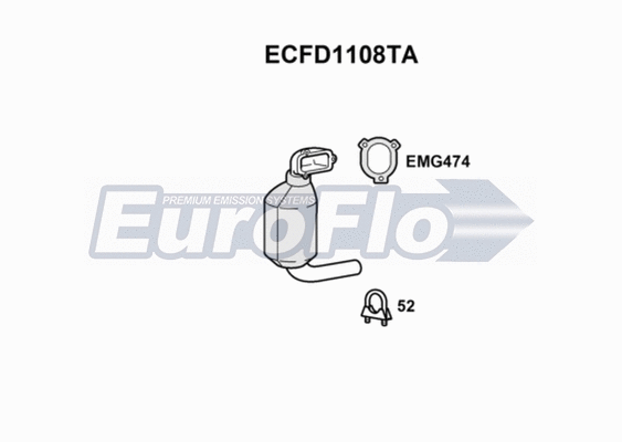 Catalytic Converter (ECFD1108TA)