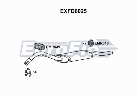 Rear Muffler (EXFD6025)