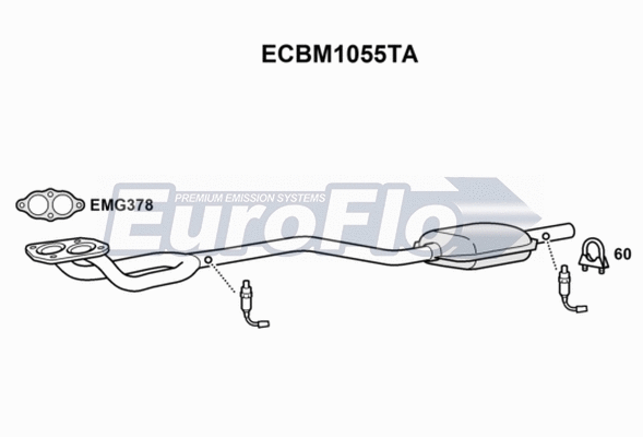 Catalytic Converter (ECBM1055TA)