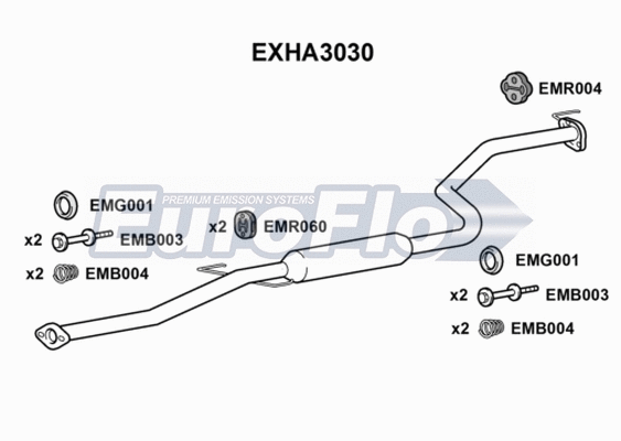 Centre Muffler (EXHA3030)