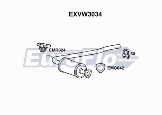 Centre Muffler (EXVW3034)