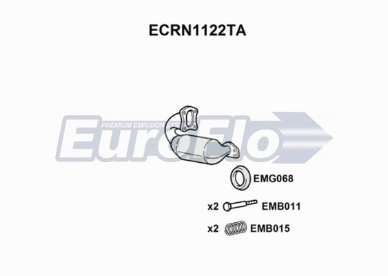 Catalytic Converter (ECRN1122TA)