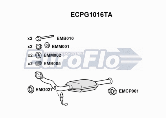 Catalytic Converter (ECPG1016TA)
