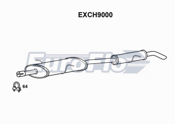 Centre/Rear Muffler (EXCH9000)