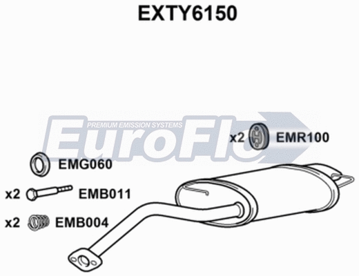 Rear Muffler (EXTY6150)