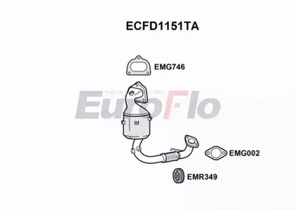 Catalytic Converter (ECFD1151TA)