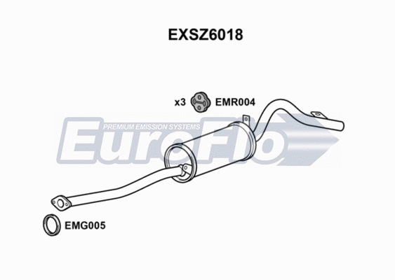 Rear Muffler (EXSZ6018)