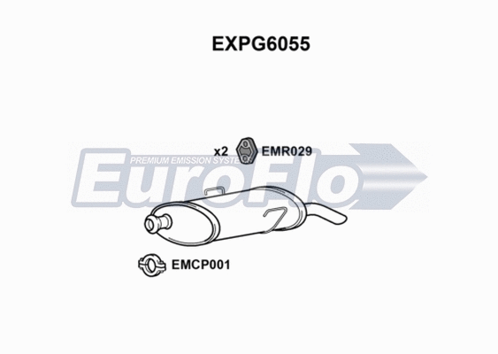 Rear Muffler (EXPG6055)