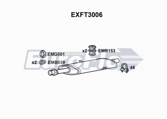 Centre Muffler (EXFT3006)
