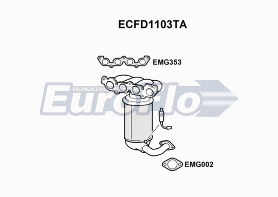 Catalytic Converter (ECFD1103TA)