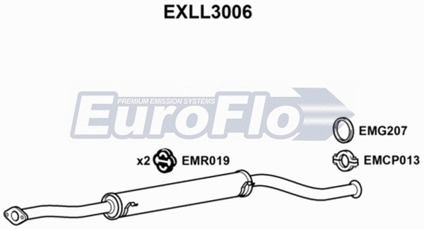 Centre Muffler (EXLL3006)