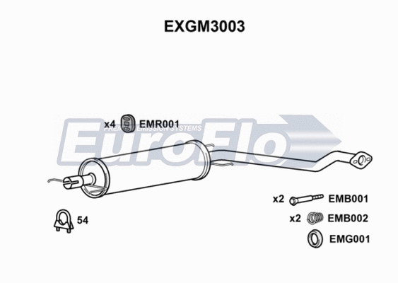 Centre Muffler (EXGM3003)