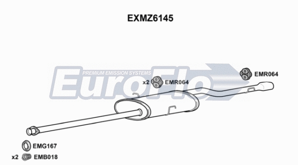Rear Muffler (EXMZ6145)