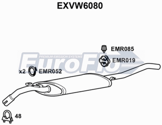 Rear Muffler (EXVW6080)