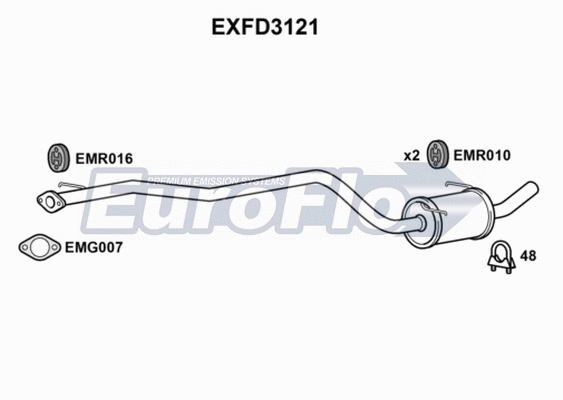 Centre Muffler (EXFD3121)