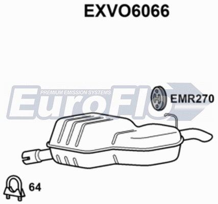 Rear Muffler (EXVO6066)