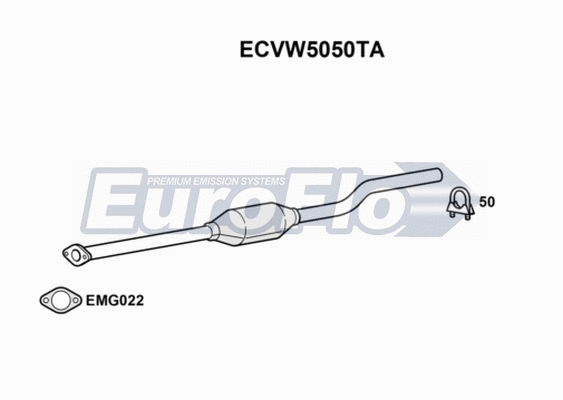 Catalytic Converter (ECVW5050TA)