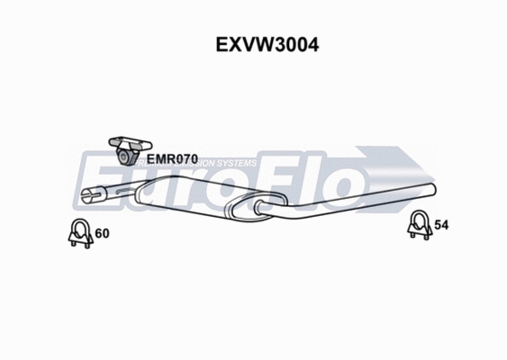 Centre Muffler (EXVW3004)