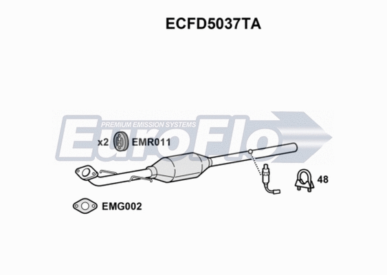 Catalytic Converter (ECFD5037TA)