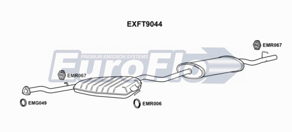 Centre/Rear Muffler (EXFT9044)