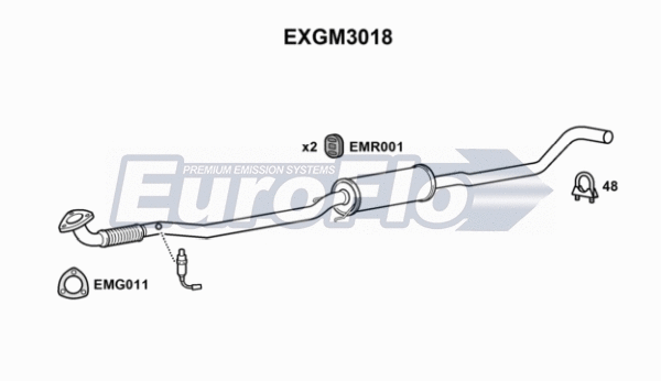 Centre Muffler (EXGM3018)