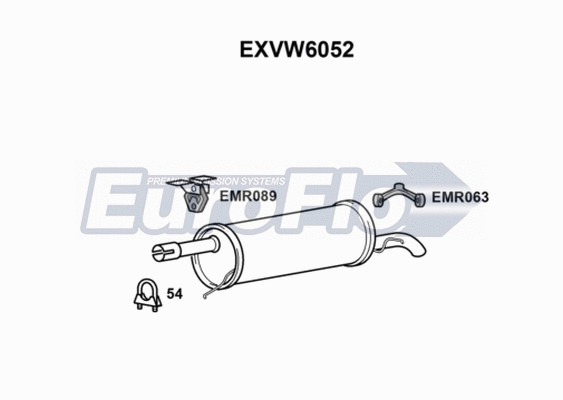 Rear Muffler (EXVW6052)