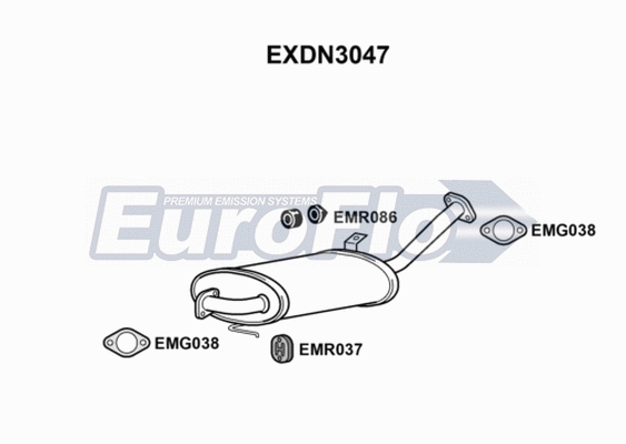 Centre Muffler (EXDN3047)