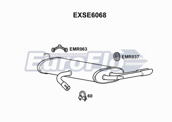 Rear Muffler (EXSE6068)