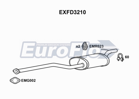 Centre Muffler (EXFD3210)