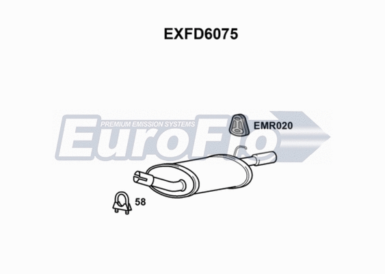 Rear Muffler (EXFD6075)