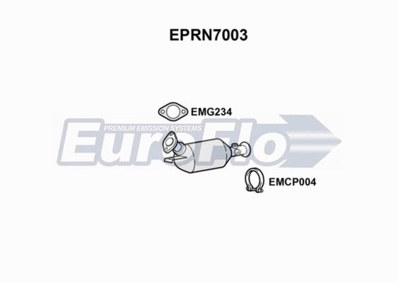 Soot/Particulate Filter, exhaust system (EPRN7003)