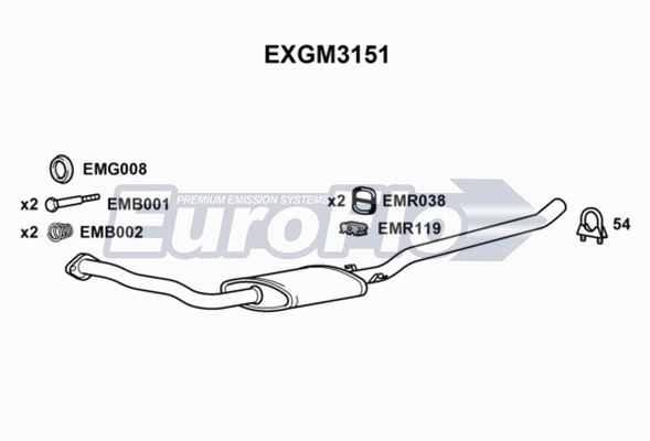 Centre Muffler (EXGM3151)