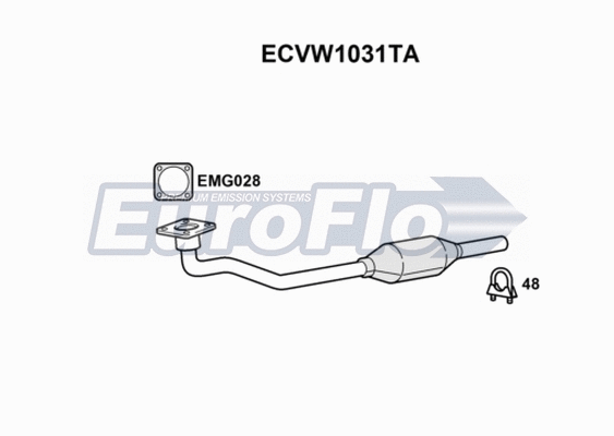 Catalytic Converter (ECVW1031TA)