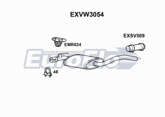 Centre Muffler (EXVW3054)