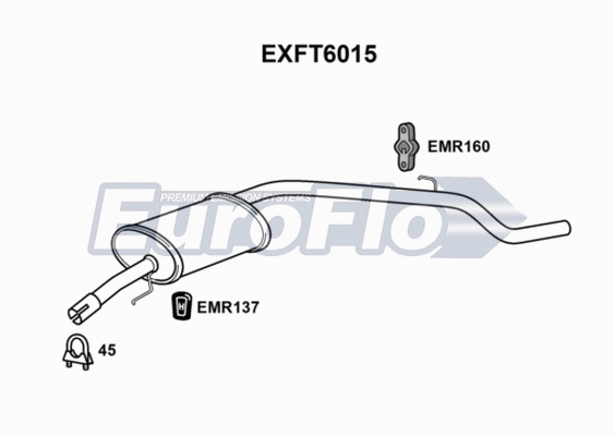Rear Muffler (EXFT6015)