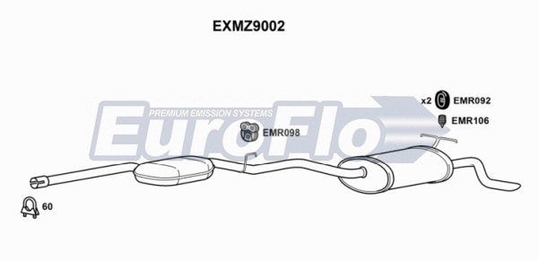 Centre/Rear Muffler (EXMZ9002)