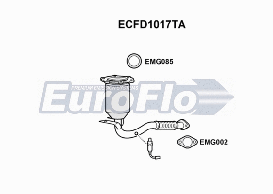 Catalytic Converter (ECFD1017TA)