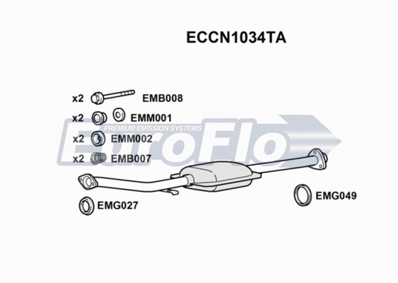 Catalytic Converter (ECCN1034TA)