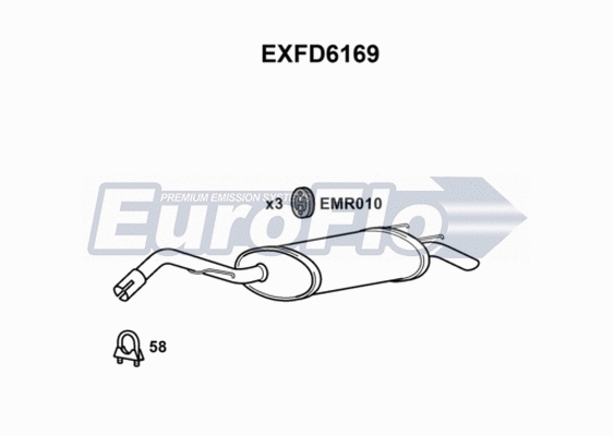 Rear Muffler (EXFD6169)