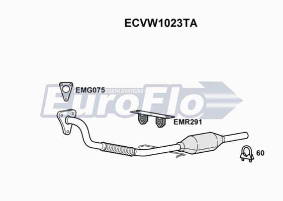 Catalytic Converter (ECVW1023TA)