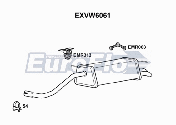 Rear Muffler (EXVW6061)