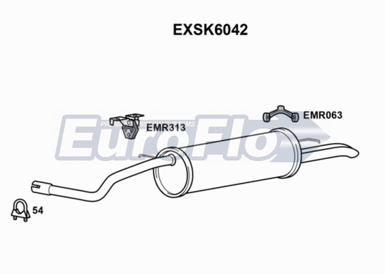 Rear Muffler (EXSK6042)