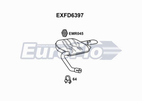 Rear Muffler (EXFD6397)