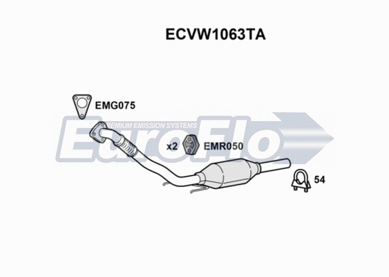 Catalytic Converter (ECVW1063TA)