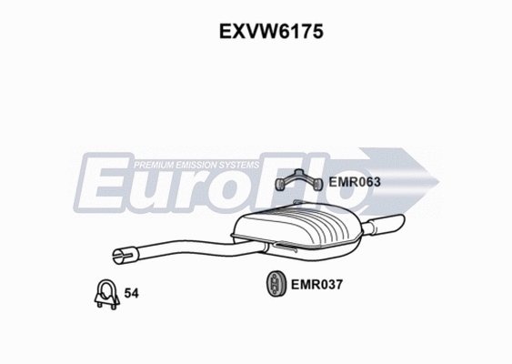 Rear Muffler (EXVW6175)