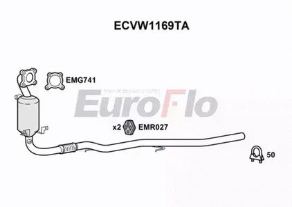 Catalytic Converter (ECVW1169TA)