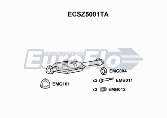 Catalytic Converter (ECSZ5001TA)